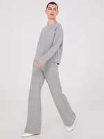 Melange Brushed Ribbed Pants