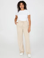 Front Pintuck Wide-Leg Pants