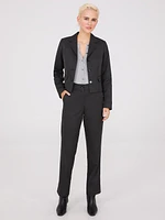 Herringbone Straight Leg Regular Length Pants