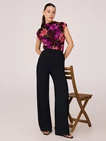 Pantalon en satin à jambe large