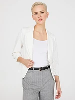 3/4 Ruched Sleeve Blazer