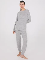 Dolman Sleeve Melange Pajama Set