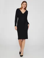 Dolman Sleeve Sweater Dress, Black /