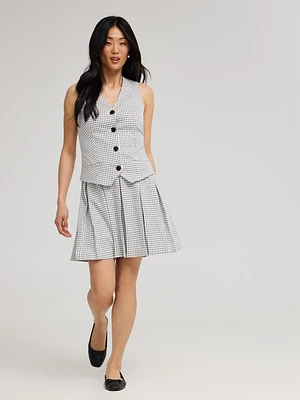 Robe veste à carreaux 2 en 1