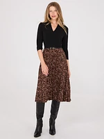 2-Fer Animal Print Belted Dress