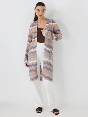Cardigan long en crochet