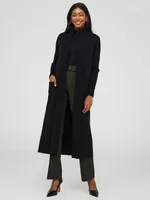Long Duster With Ribbed Details, /