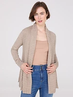 Multi Stitch Shawl Collar Duster Cardigan