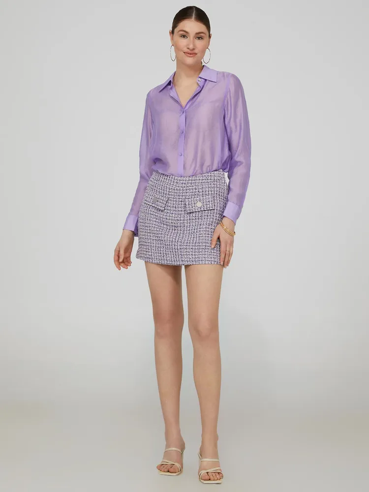 Boucle Skort, Periwinkle /