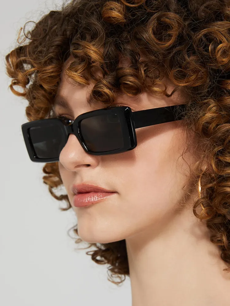 Oversized Chunky Rectangle Sunglasses