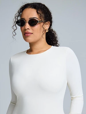 Oval Frame Metal Sunglasses