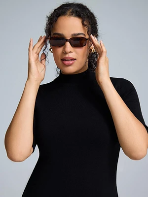 Small Tortoise Frame Sunglasses