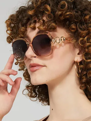 Oversized Clear Frame Sunglasses
