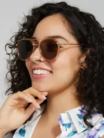 Rounded Aviator Sunglasses