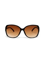 Lunettes de soleil à monture ronde surdimensionnées