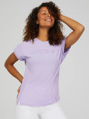 Be The Woman You Would Look Up To Graphic T-Shirt, Periwinkle /