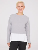 Ribbed Melange 2-Fer Top