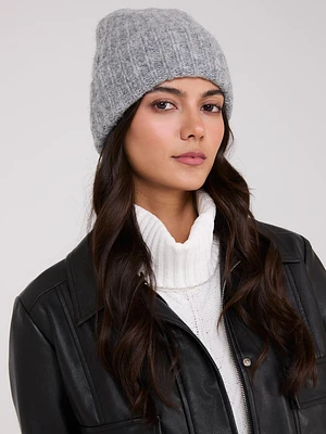 Fuzzy Ribbed Beanie