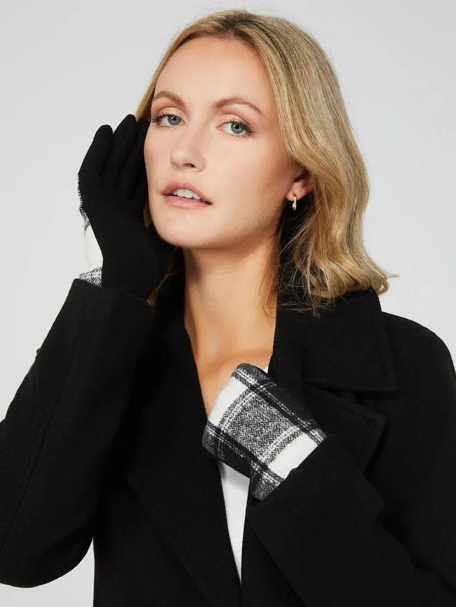 Quilted Faux Leather Gloves - Black – She She Boutique