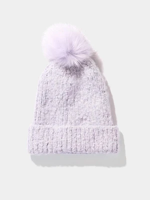 Fuzzy Hat With Pom Pom