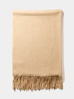 Brushed Scarf With Fringe Edges