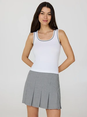 Camisole à col rond et bordure contrastée
