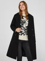 Double Breasted Drop Shoulder Coat, /