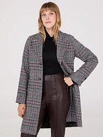 Plaid Single-Breasted Car Coat