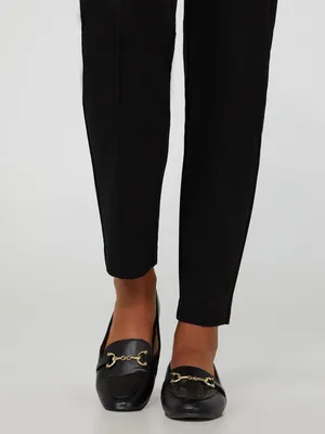 Classic Loafers With Gold Detail, /