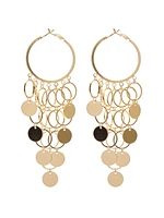 Boucles d'oreilles créoles avec anneaux suspendus