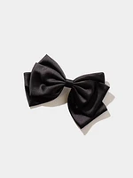 Large Satin Bow Hair Clip