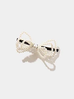 Pearl Bow Hair Clip