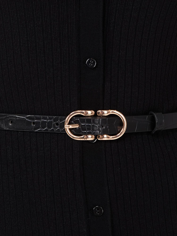 2-Pack Of Double Horseshoe Buckle Belts