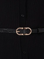 2-Pack Of Double Horseshoe Buckle Belts