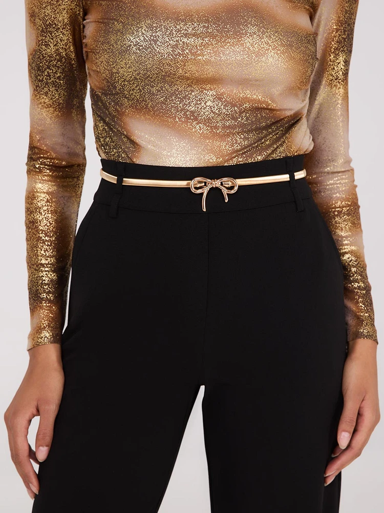 Gold Metal Bow Belt