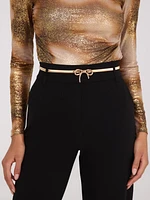 Gold Metal Bow Belt