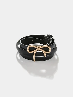 Metal Bow Buckle Belt