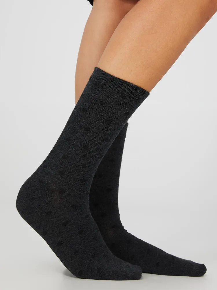 Polka Dot Crew Socks