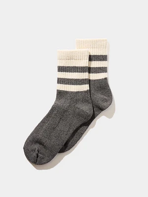 Striped Cuff Quarter Socks