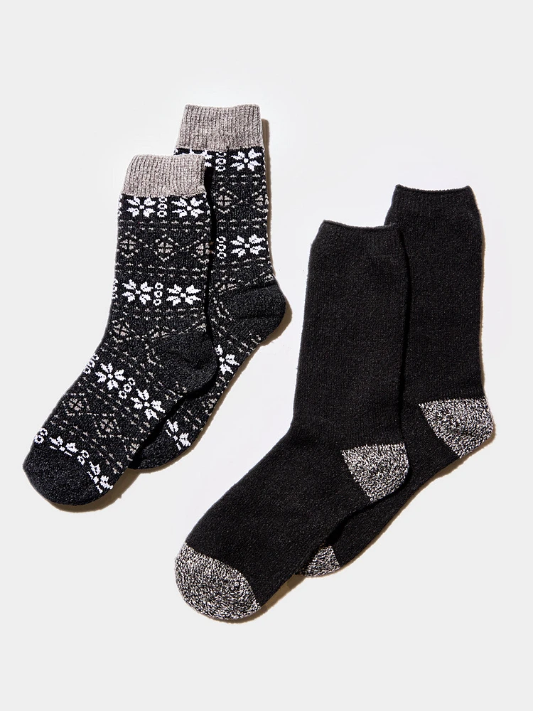 2-Pack Mixed Holiday Socks