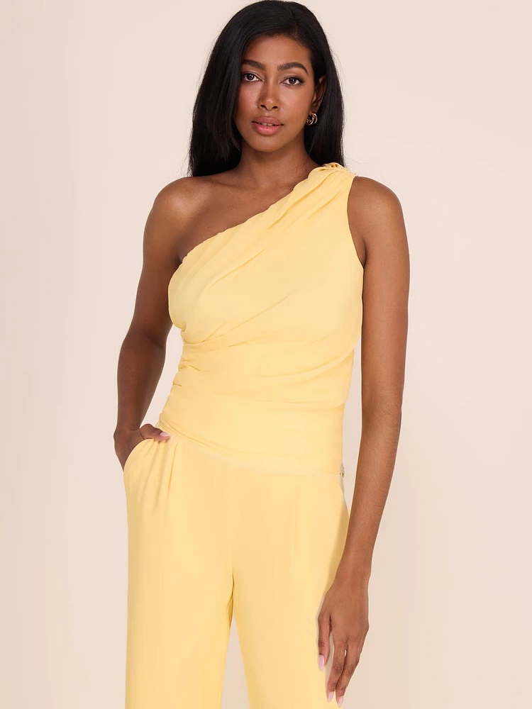 Blouse drapée à une épaule