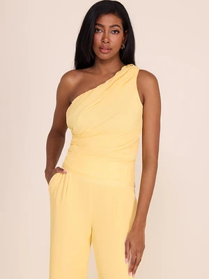 Blouse drapée à une épaule