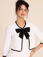 3/4 Sleeve Bolero With Bow