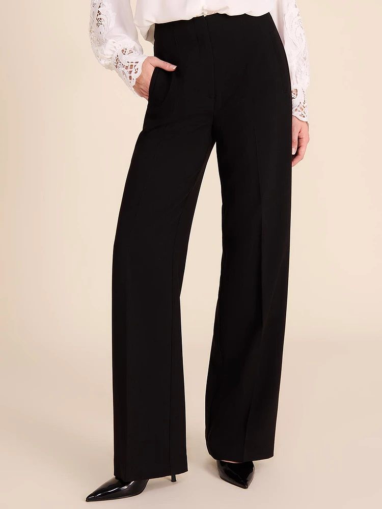 Classic High-Waisted Wide-Leg Pant