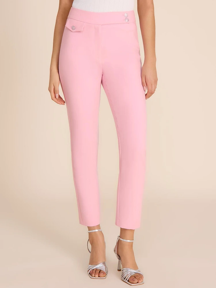 Mid-Rise Slim Leg Pant