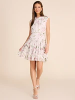 Floral Chiffon A-Line Dress