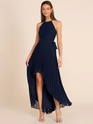 Halter Neck High-Low Dress