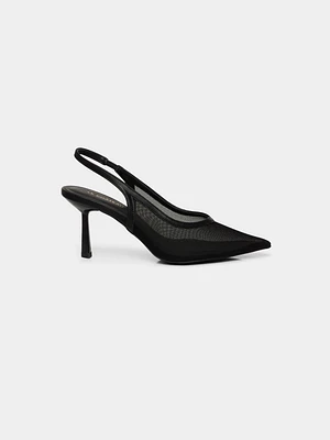 Escarpin en maille à bride arrière
