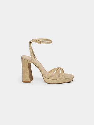 Glitter High Heel Platform Sandal