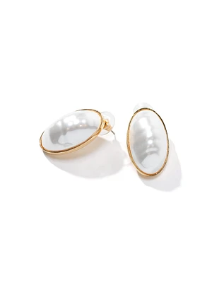 Boucle d'oreille surdimensionnée en perles